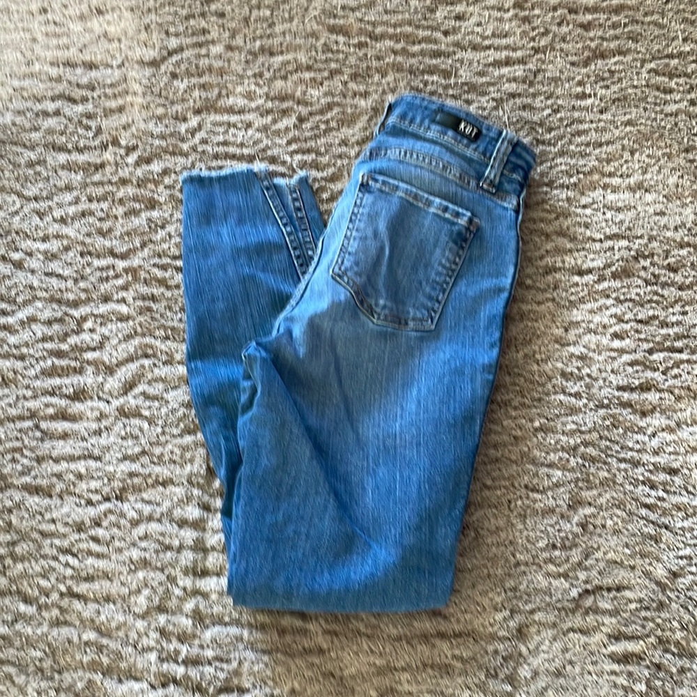 Kut for the kloth high waist skinny jeans ankle length